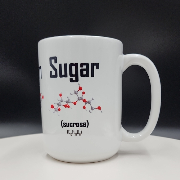 Coffee Mug with Caffeine Molecule Design - Picture 3 of 5